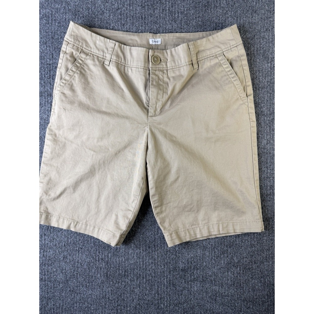 Liz‎ Claiborne Petite Chino Shorts Womens 8P Beige Khaki Stretch Casual